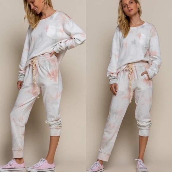 Last one!! Cobblestone Orange Splash Sweatshirt - Picture 4 of 4